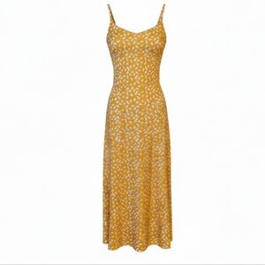 ivory mid length dress Ivory Midi Dress With Back Slit main image 1